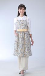 新作【VivresaVie】花プリント肩クロスエプロン